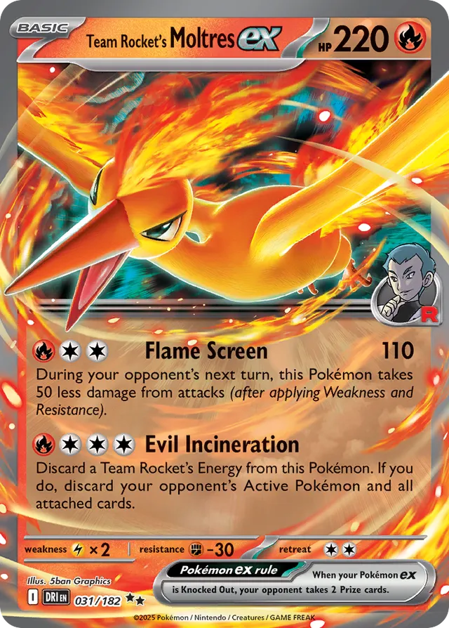 Team Rocket's Moltres ex (DRI 031)
