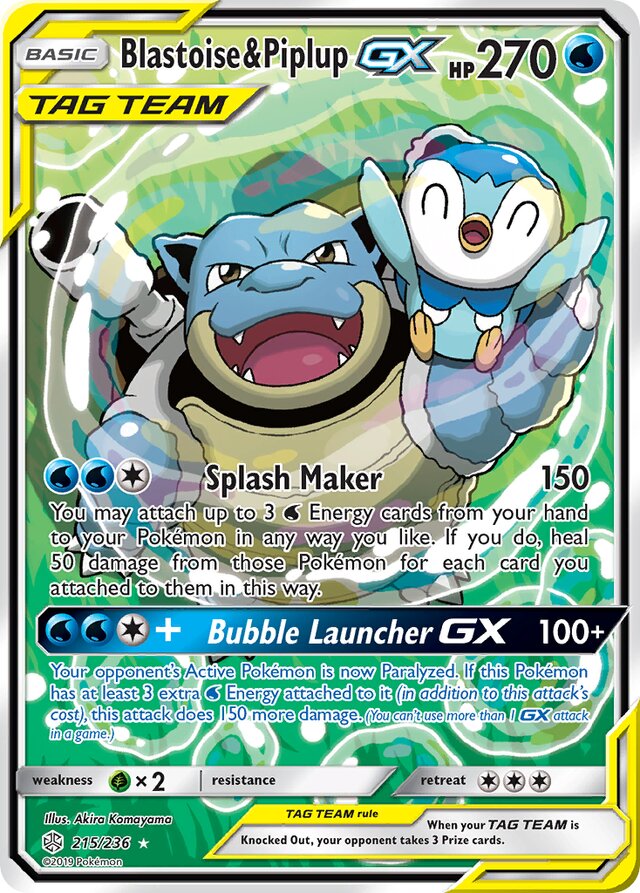 Blastoise & Piplup-GX (CEC 215)