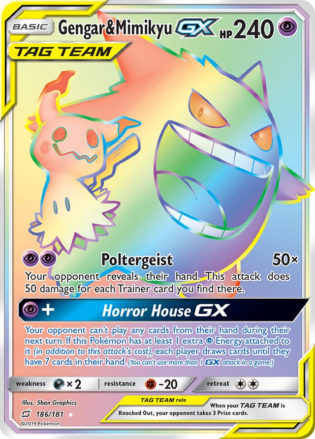 Gengar & Mimikyu-GX (TEU 186)