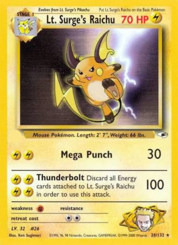 Lt. Surge's Raichu (GH 28)