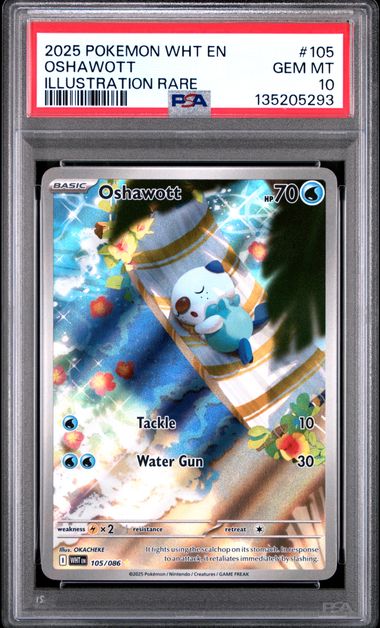 Oshawott (WHT 105) PSA 10