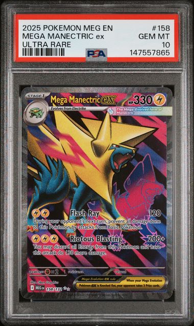 Mega Manectric ex (MEG 158) PSA 10