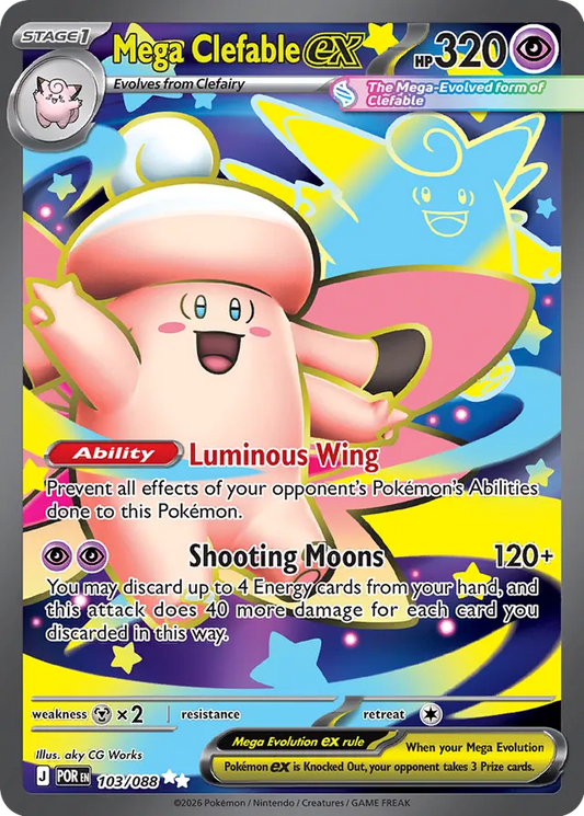 Mega Clefable ex (POR 103)