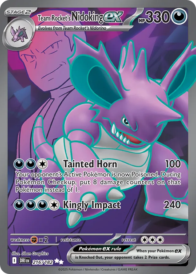 Team Rocket's Nidoking ex (DRI 216)