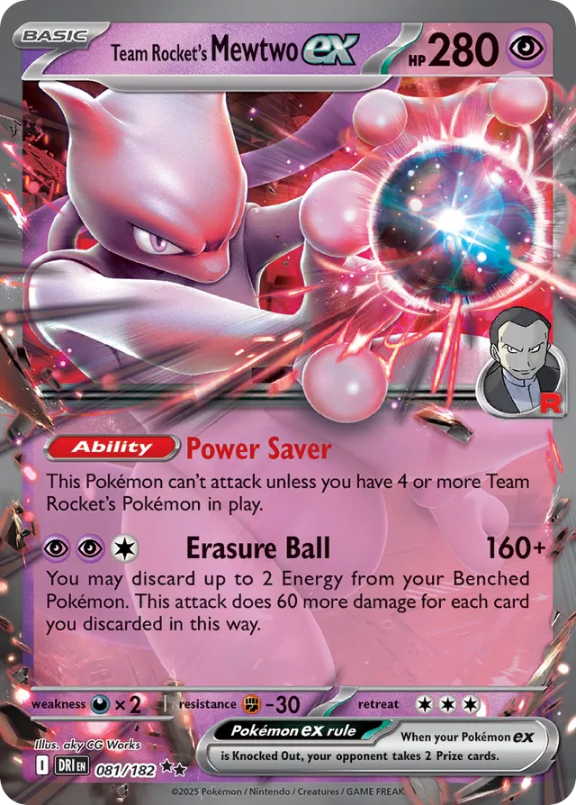 Team Rocket's Mewtwo ex (DRI 081)