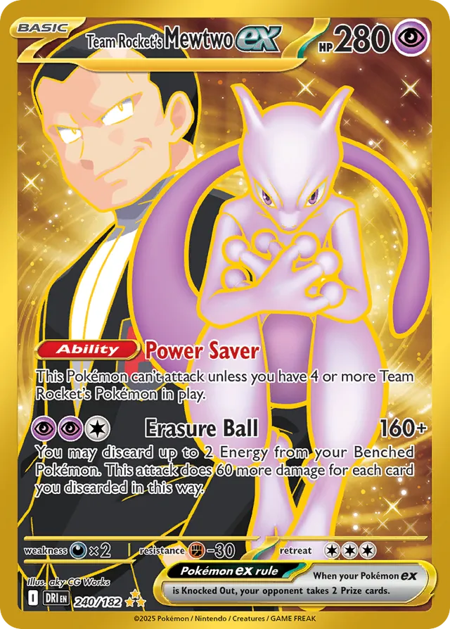 Team Rocket's Mewtwo ex (DRI 240)