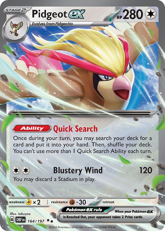 Pidgeot ex (OBF 164)