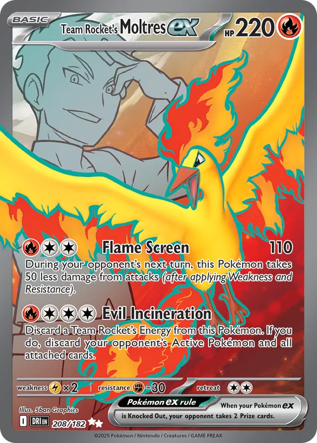 Team Rocket's Moltres ex (DRI 208)